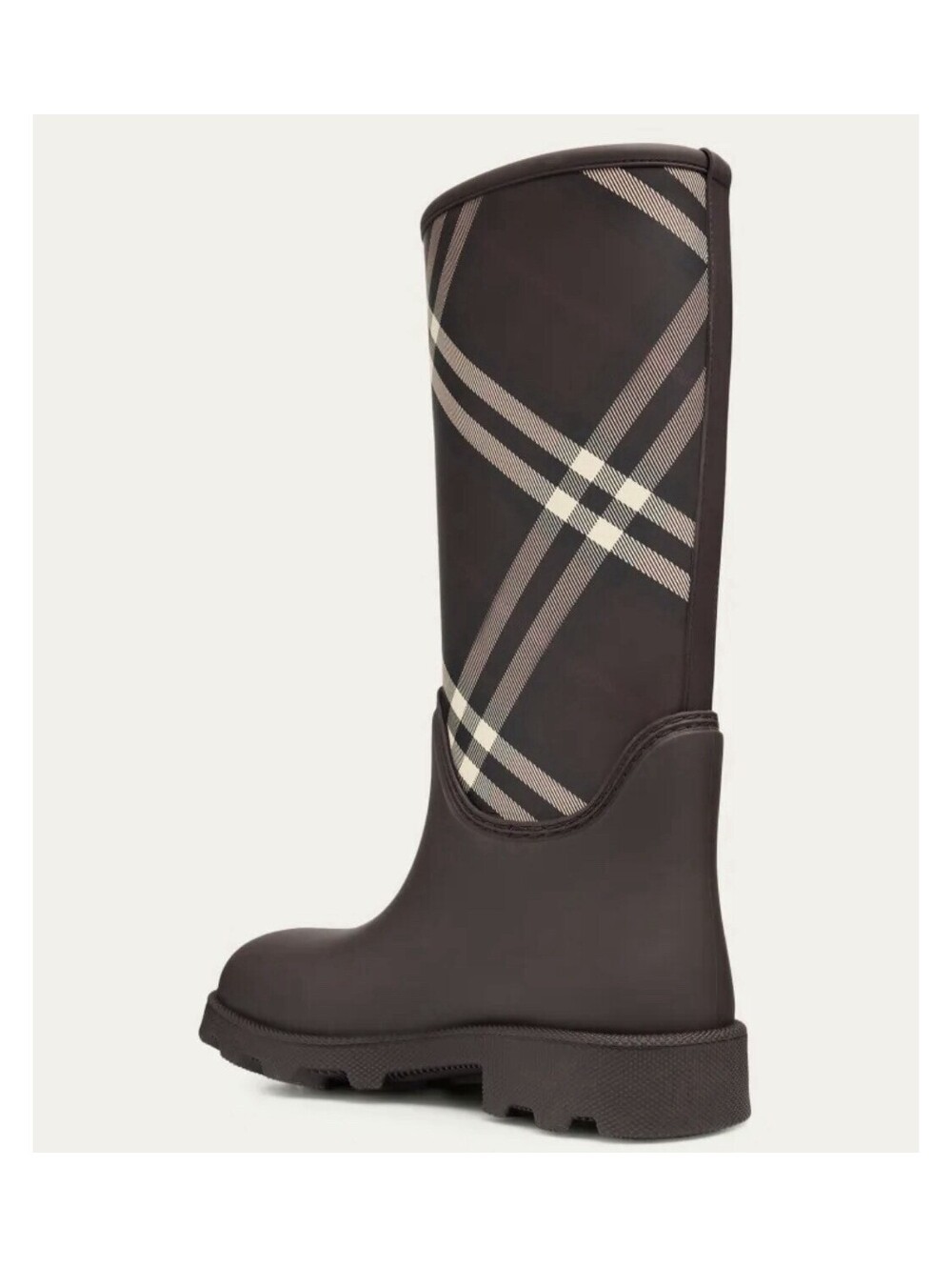 NIB Burberry Womens EU 41 US 11 Fabric Boot With Rubber Galoche Free Shipping - Picture 2 of 6